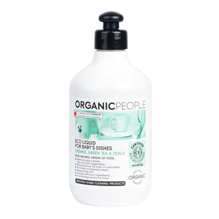 Organic People Té verde biológico y melocotón Eco Líquido para lavavajillas para niños 200 ml 