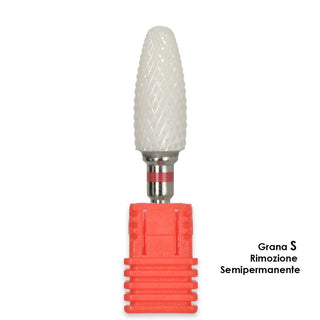 Melcap Punta de Fresa Cerâmica Forma Shark Grão S Para Remoção de Verniz Semipermanente 
