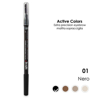 Arval Extra Precision Eyebrow N. 01 - Nero Matita Sopracciglia - Legno