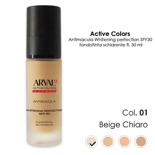 Arval Antimacula - Whitening Perfection Spf30 N. 01 - Beige Chiaro Fondotinta Schiarente Fl 30Ml