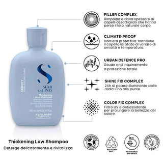 Alfaparf Milano Semi Di Lino Thickening Low Shampoo 250Ml