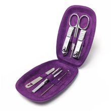 Conjunto de manicure roxo Three-Seven - 6 ferramentas