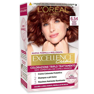 L'Oreal Colorazione Triplo Trattamento Excellence N 6.54