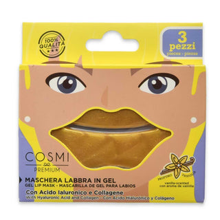 Cosmi Maschera Labbra In Gel Oro 3Pezzi