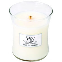 Woodwick Sklenice s bílým čajem a jasmínem (bílý čaj a jasmín) - Vonná svíčka - 85,0 g