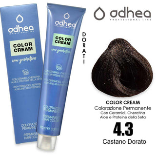 Odhea Color Crema Con Ammoniaca 100 Ml - 4.3 Castano Dorato