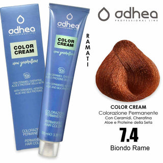 Odhea Color Crema Con Ammoniaca 100 Ml - 7.4 Biondo Rame