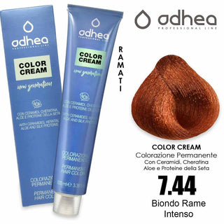 Odhea Color Crema Con Ammoniaca 100 Ml - 7.44 Biondo Rame Intenso