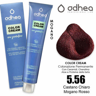 Odhea Color Crema Con Ammoniaca 100 Ml - 5.56 Castano Chiaro Mogano Rosso