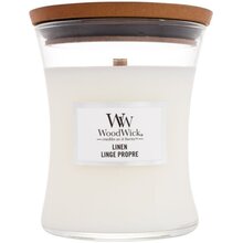 Woodwick Lněná váza - vonná svíčka - 85,0 g