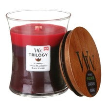 Woodwick Vaso Trilogy Sun Ripened Berries (bacche che maturano al sole) - Candela profumata 609 g