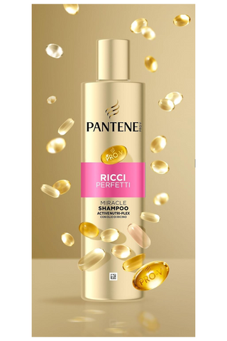 Pantene Nutri Plex Miracle Serum Shampoo Ricci Perfetti Olio di Ricino 250 ml — Shampoo