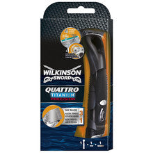 Wilkinson sword Quattro Titanium Precision Carbon - Rasoio per uomo