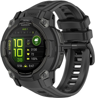 4Wrist Cinturino In Silicone Per Garmin Instinct 3 Solar E Instinct 3 Amoled 45 Mm - Nero
