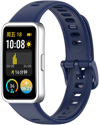 4wrist Silicone strap for Huawei Orologio Band 10, 9, 8 - Dark Blue