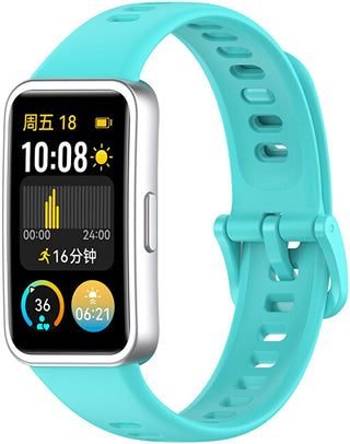 4wrist Silicone strap for Huawei Orologio Band 10, 9, 8 - Turquoise