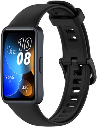 4wrist Silicone strap for Huawei Orologio Band 10, 9, 8 - Black