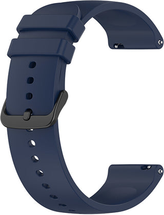 4wrist Univerzální silikonový řemínek na hodinky s černou přezkou 22 mm - tmavě modrá