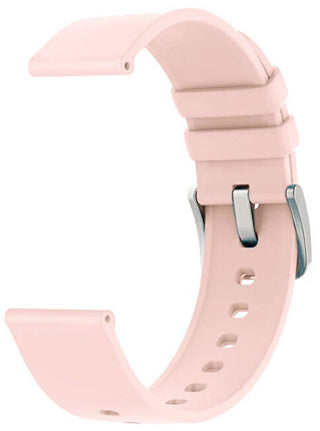 4Wrist Cinturino Universale In Silicone Con Fibbia Argentata 22 Mm - Rosa
