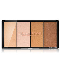 Makeup Revolution Revolution Re-Loaded - Luster Lights paleta rozjasňujících očních víček s teplým efektem 20 g