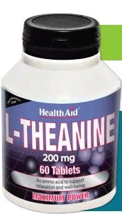 Health Aid L-Théanine 200 Mg 60 comprimés 