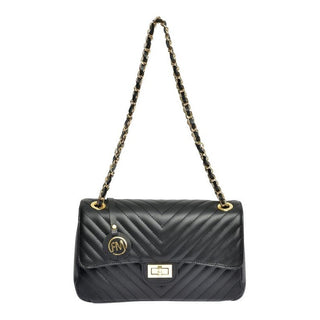 Roberta M Borsa in pelle RM2213 Nero — Borsa donna