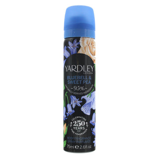 Yardley Campanula e pisello odoroso, spray profumato, per donna, 75 ml