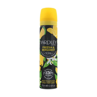Yardley Fresia e Bergamotto, Spray Profumato, per Donna, 75 ml