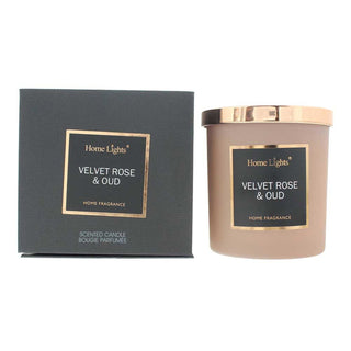 Home Lights Velvet Rose & Oud, Candela Profumata, 215 g