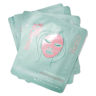 Rodial Salmon DNA Hydrogel Maschera viso, idratante, maschera gel, per il viso, 4 pz, 34 g