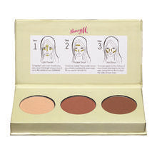 Barry m Paleta de pó Flawless Chisel Cheeks 2,5g, leve a médio