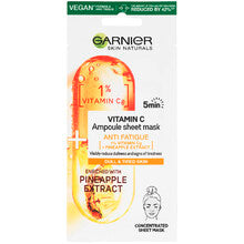 Garnier Skin Naturals Vitamin C Ampoule Sheet Тканевая маска с витамином С и экстрактом ананаса - 15,0 г