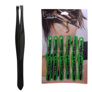 Pinzette Brunite Paolucci Punte Assortite Cartella Da 12 Pezzi