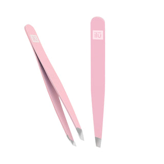 Ilu Slant Pinzas Pink — Pinzetta smussata rosa