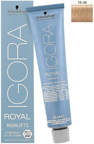 Schwarzkopf Profesionální Igora Royal Highlifts zesvětlující barva na vlasy 60ml 10-49 | Ultra blond béžová fialová 