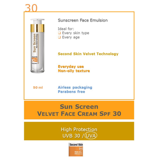 Frezyderm Sun Screen Velvet Face SPF 30 50ml — フェイス用日焼け止め