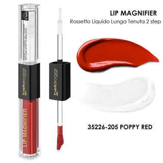 Bella Oggi Lip Magnifier Rossetto Duo Lunga Tenuta 16H Poppy Red