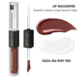 Bella Oggi Lip Magnifier Rossetto Duo Lunga Tenuta 16H Ruby Red