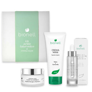 Bionell Kit Ialuronico Crema Viso 75 Ml + Siero 30 Ml + Crema Mani 100 Ml