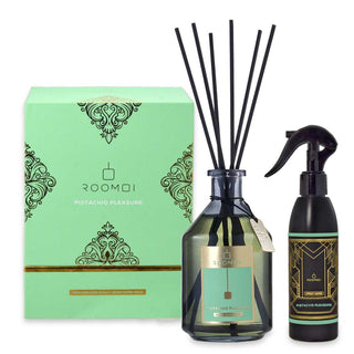 Cofanetto Roomoi Pistachio Pleasure 200 Ml + Spray Room 100Ml + Sticks