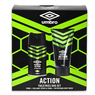 Set Regalo Umbro Bath Action: Gel Doccia Da 150 Ml + Deodorante Spray Da 150 Ml