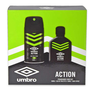 Umbro Gaveæske Action Deodorant Spray 150 ml + Eau de Toilette 100 ml — Sæt til kropsduft