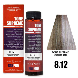 Colorglaze Tone Supreme 8.12 Biondo Chiaro Cenere Viola 60 Ml
