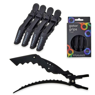 Framar Gator Grips negru 4 bucăți — Accesorii pentru păr