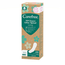 Carefree Protectores diarios largos de algodón orgánico - 24 piezas