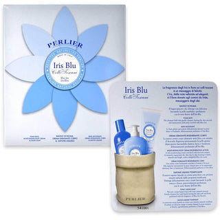 Perlier Cofanetto Bagno Crema 500 Ml + Sap.Liquido + Crema Corpo 250 Ml Iris Blu
