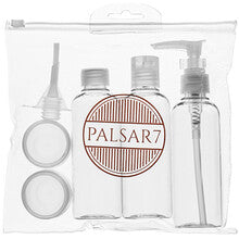 Palsar 7 디스펜서가 포함된 여행용 화장품 세트
