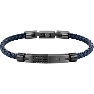 Morellato Men´s blue leather Bracciale Moody SQH21