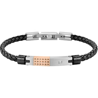 Morellato Bracciale Uomo Pelle Nera Moody — Bracciale