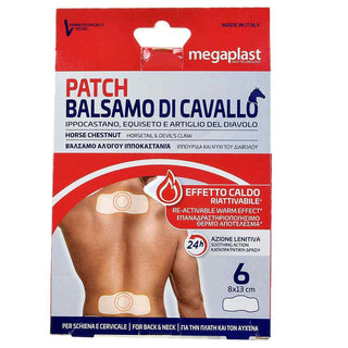 Pharmadoct Megaplast balsamo di cavallo effetto caldo 6 patch 8 x 13 cm